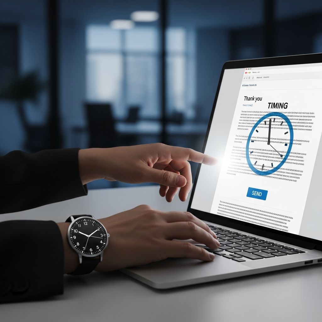 Perfecting Your Post-Interview Thank-You Email Timing Master when and how to send a post-interview thank-you email so you reinforce your value, stay memorable, and never seem pushy.