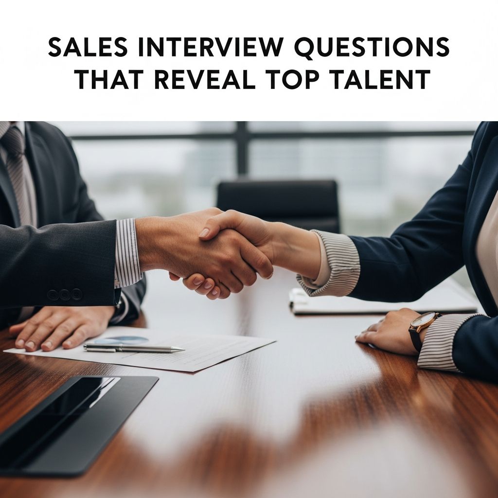 Sales Interview Questions That Reveal Top Talent Discover the most revealing sales interview questions to identify high-performing reps and avoid costly hiring mistakes.