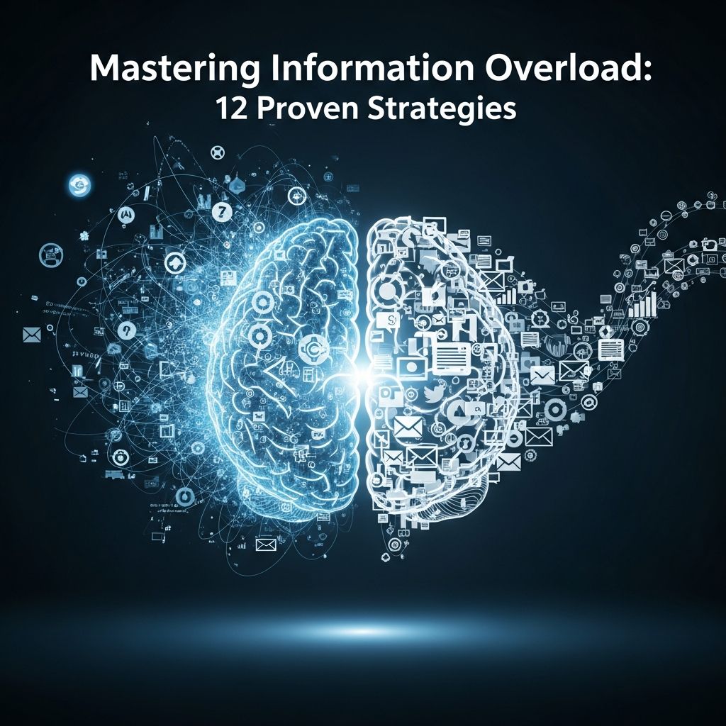 Mastering Information Overload: 12 Proven Strategies Discover practical techniques to cut through digital noise, boost focus, and reclaim your time from endless data streams.