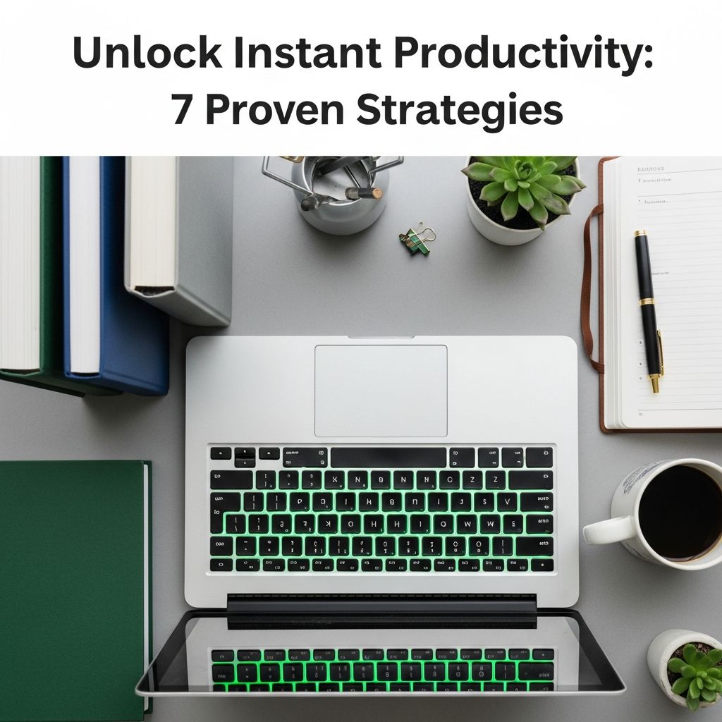 Unlock Instant Productivity: 7 Proven Strategies Discover actionable steps to boost your output immediately and transform daily habits into lasting efficiency gains.