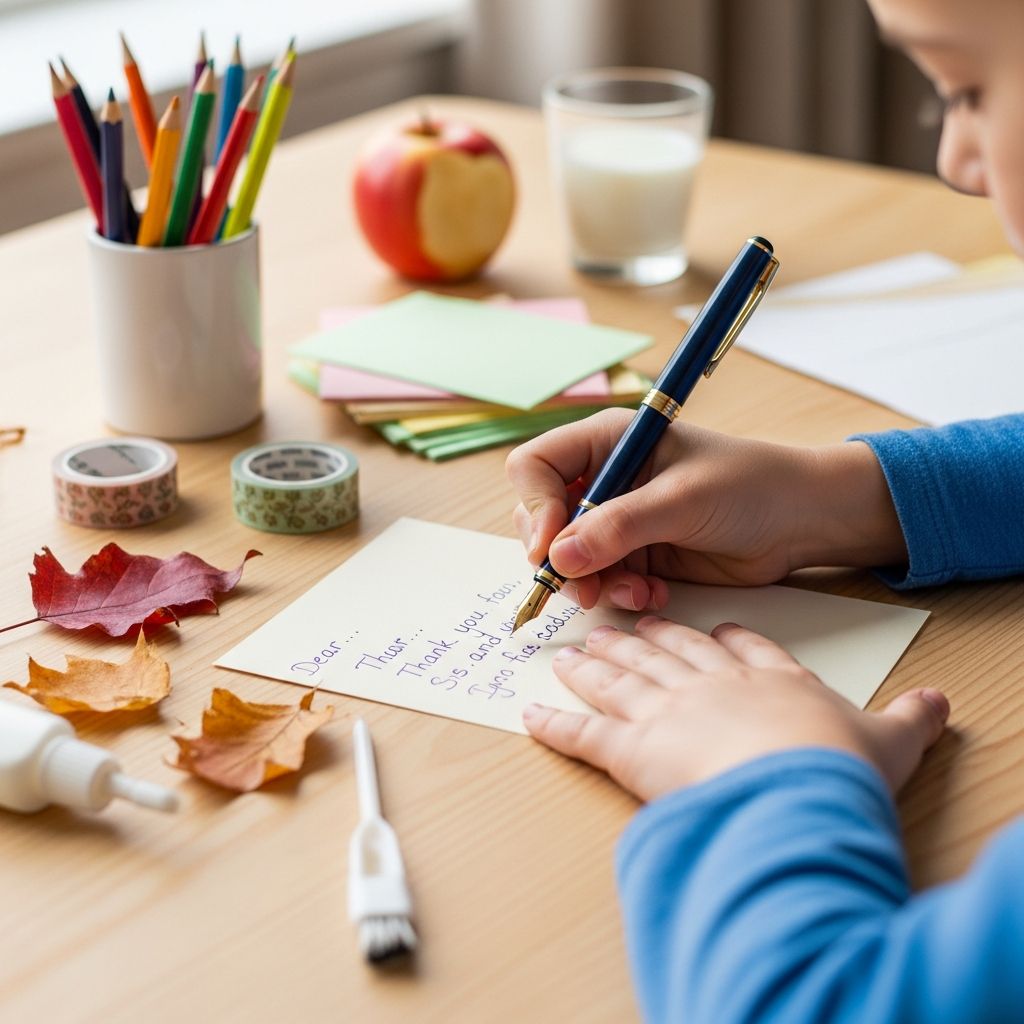 Unlock the power of handwritten gratitude: practical strategies to teach kids thank-you notes that build character and lasting habits.