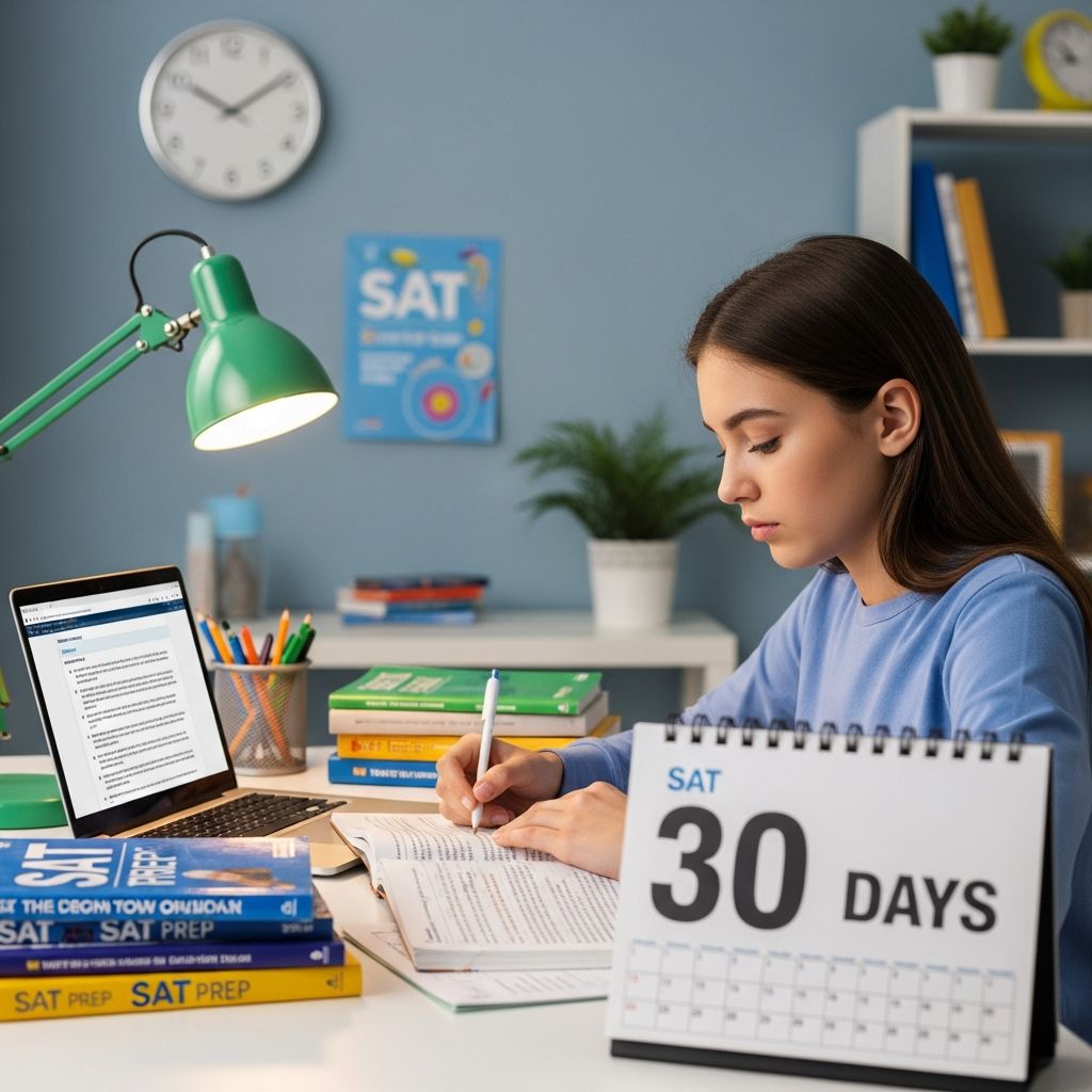 Master SAT Prep In 30 Days: 100-200+ Point Plan Transform your SAT score with this intensive 30-day strategy featuring practice tests, targeted drills, and smart recovery techniques.