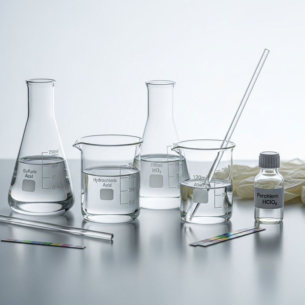 Master the key strong acids: their complete ionization, properties, applications, and safe handling in chemical science.