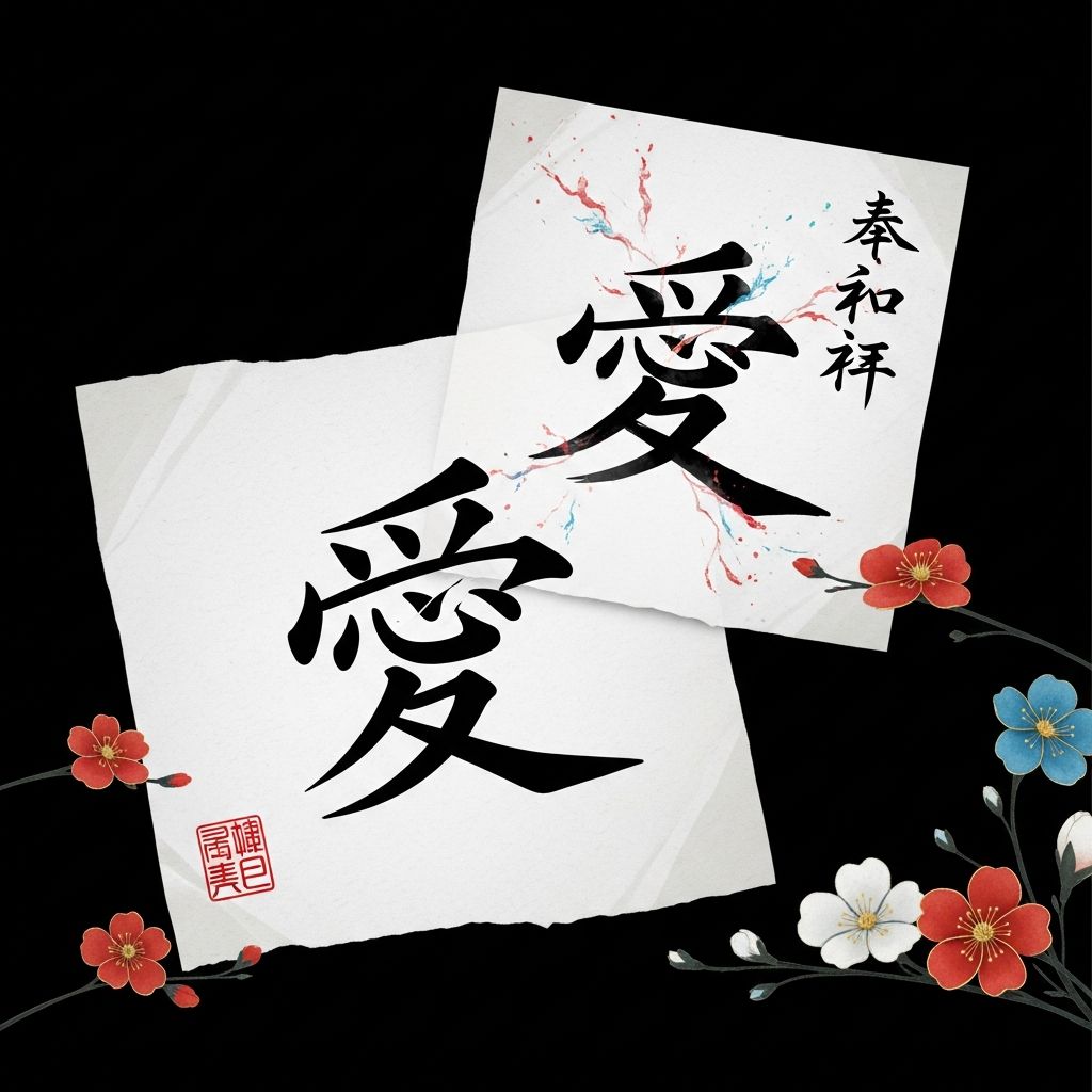 Unlock the nuances of expressing love through Japanese kanji like 愛 and 恋, with stroke orders, vocabulary, and cultural insights for learners.