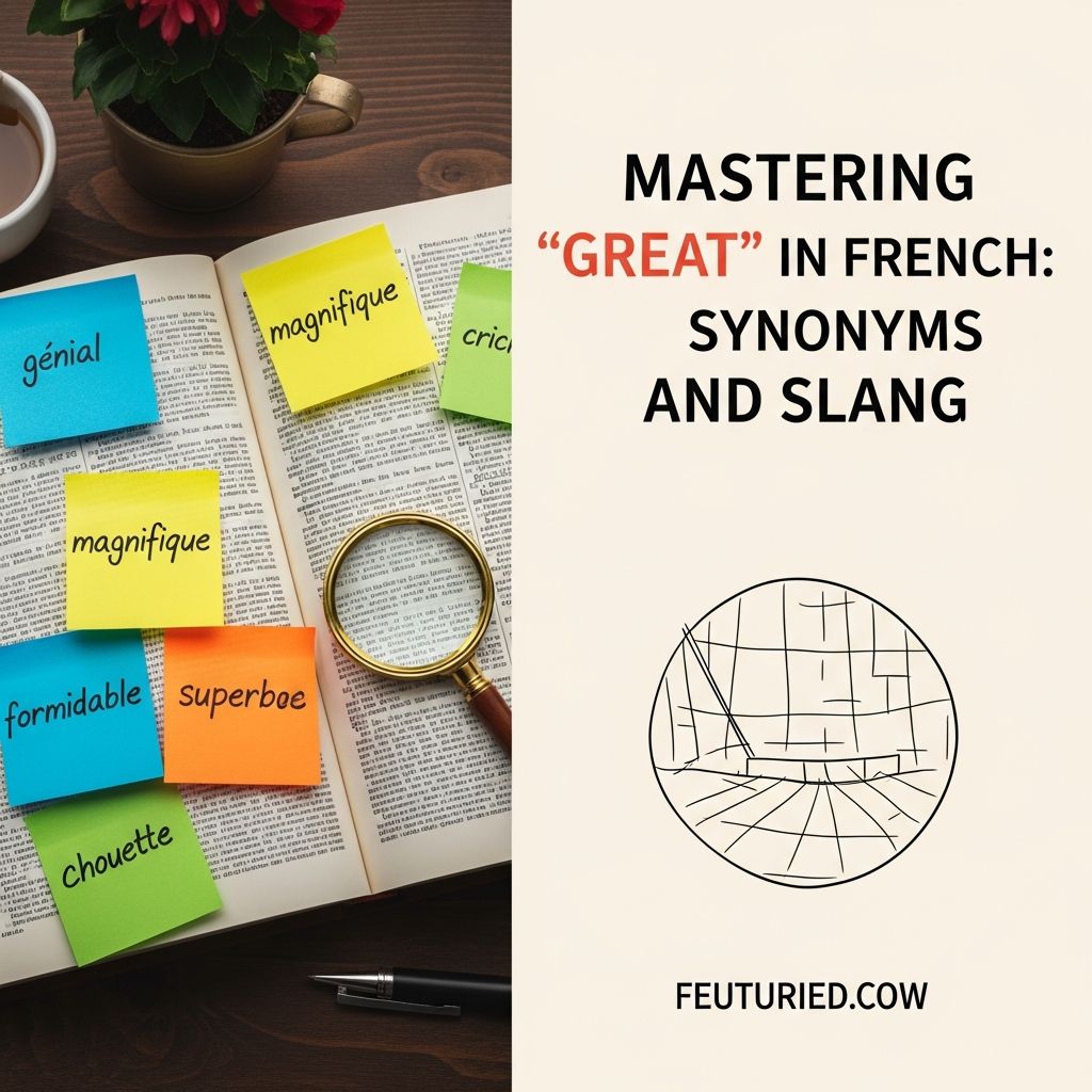 Unlock dozens of ways to express 'great' in French, from formal adjectives to casual slang for everyday conversations.