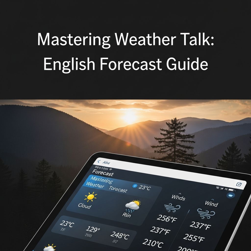 Unlock the language of weather forecasting in English: essential terms, phrases, and tips to sound like a pro meteorologist.