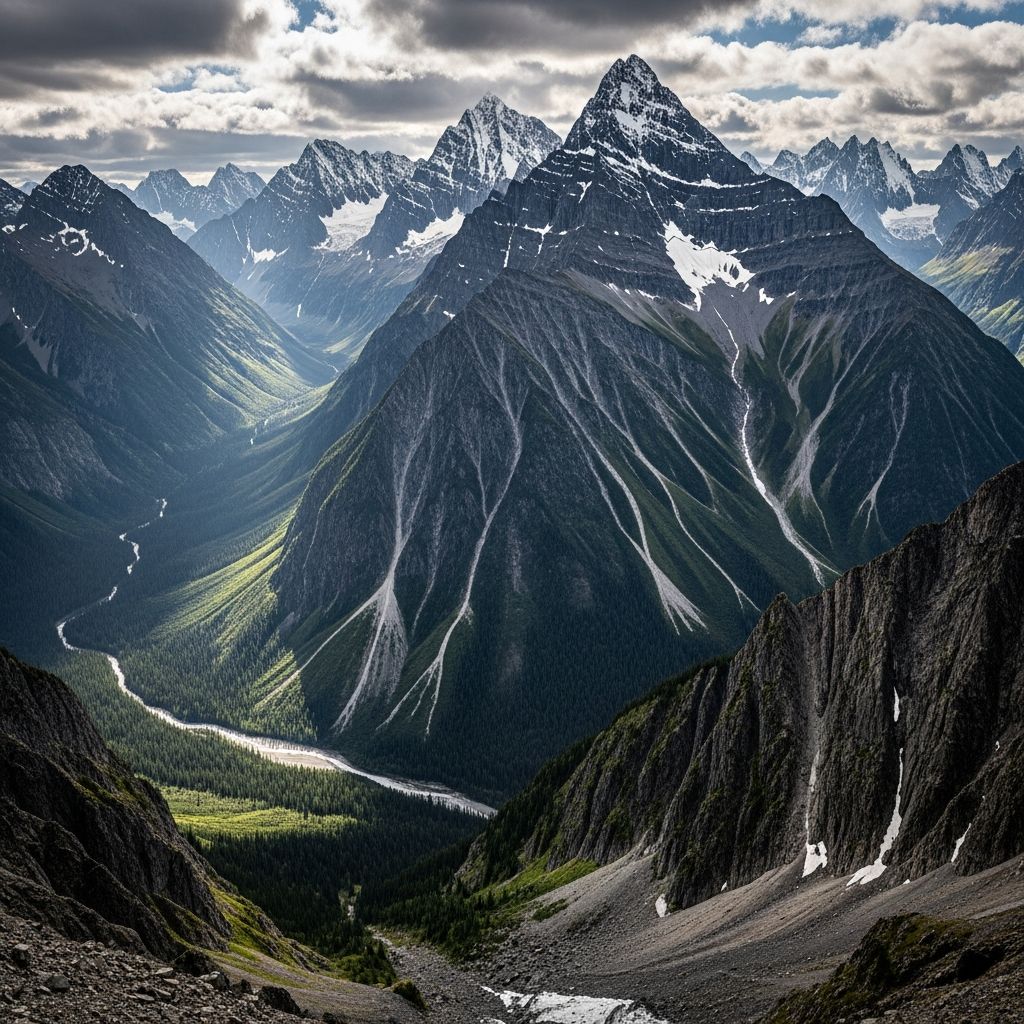 Discover the dynamic forces of orogeny that shape majestic mountain ranges through tectonic collisions and crustal deformation.