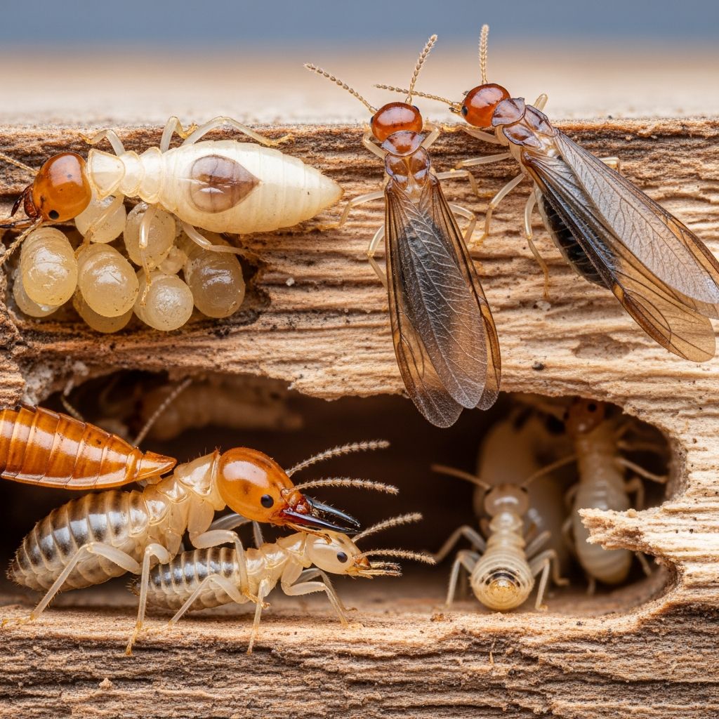 Learn to identify termites by their distinctive body structure, coloring, and behavioral traits.